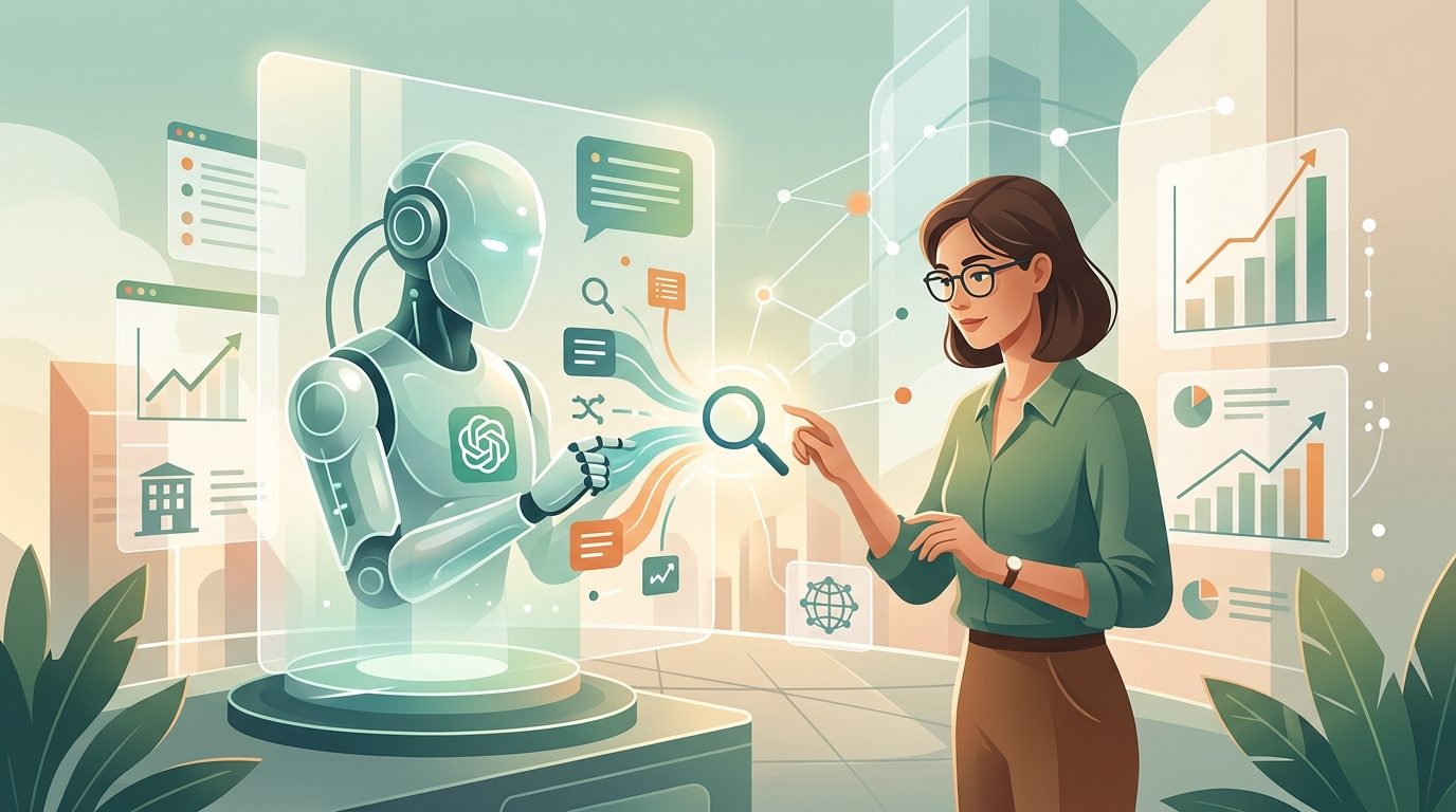 How to Get Featured in ChatGPT Search Results: 2026 Guide — cover illustration