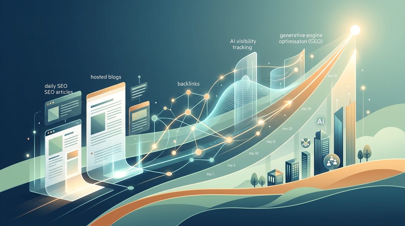 Hosted Blog Strategy: Drive Traffic in 30 Days (2026 Guide) — cover illustration