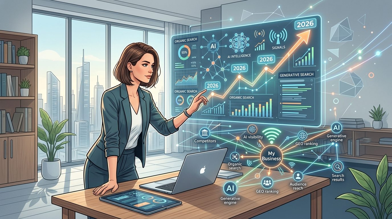 AI Visibility Tracking 2026: Why It Matters for Your Business — cover illustration